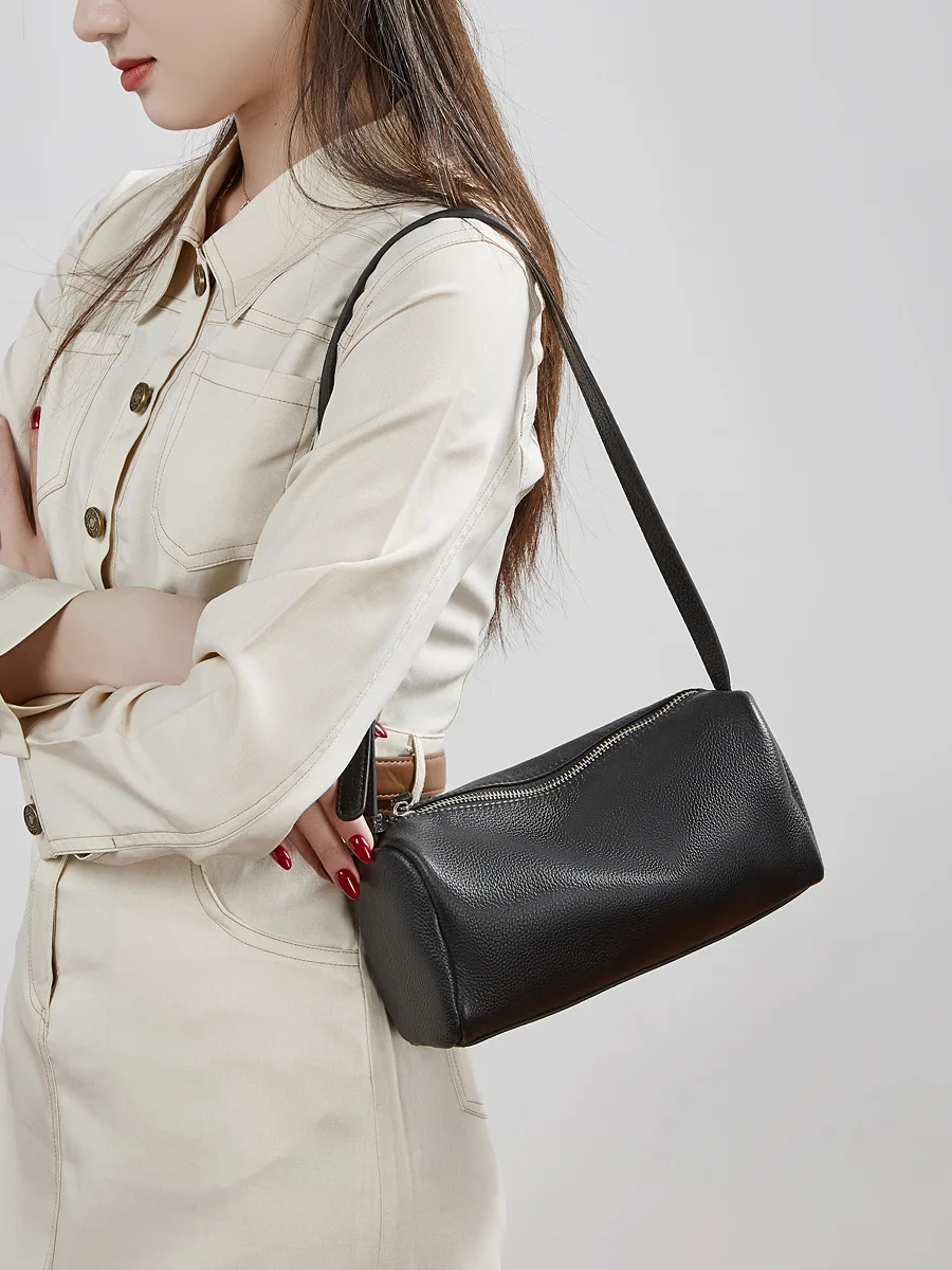 Women's Shoulder Small Crossbody Bag Soft Leather Large Capacity Fashion Pillow Bag Cowhide Luxury Designer Female Underarm Bags