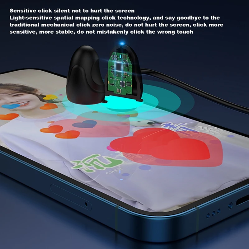 شاشة الهاتف المحمول الفرس الذكي التلقائي ، المحاكاة البدنية ، جهاز النقر بالإصبع ، موصل كتم الصوت