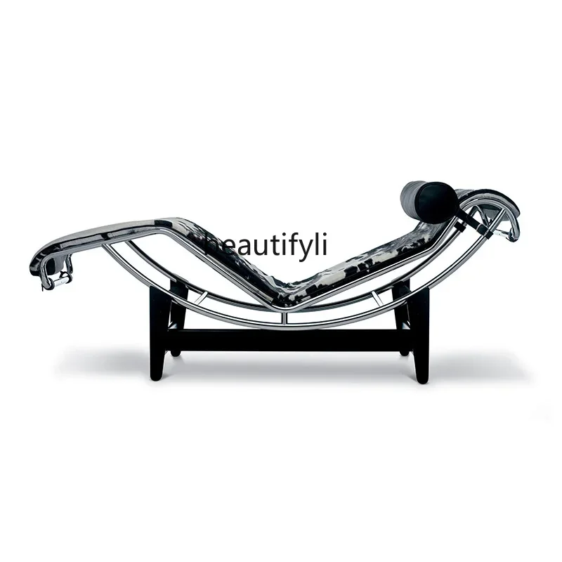 sscn8617 كرسي إيطالي بسيط من جلد البقر الطبيعي مصمم إيطالي مريح كرسي الاستجمام أثاث غرفة المعيشة #4