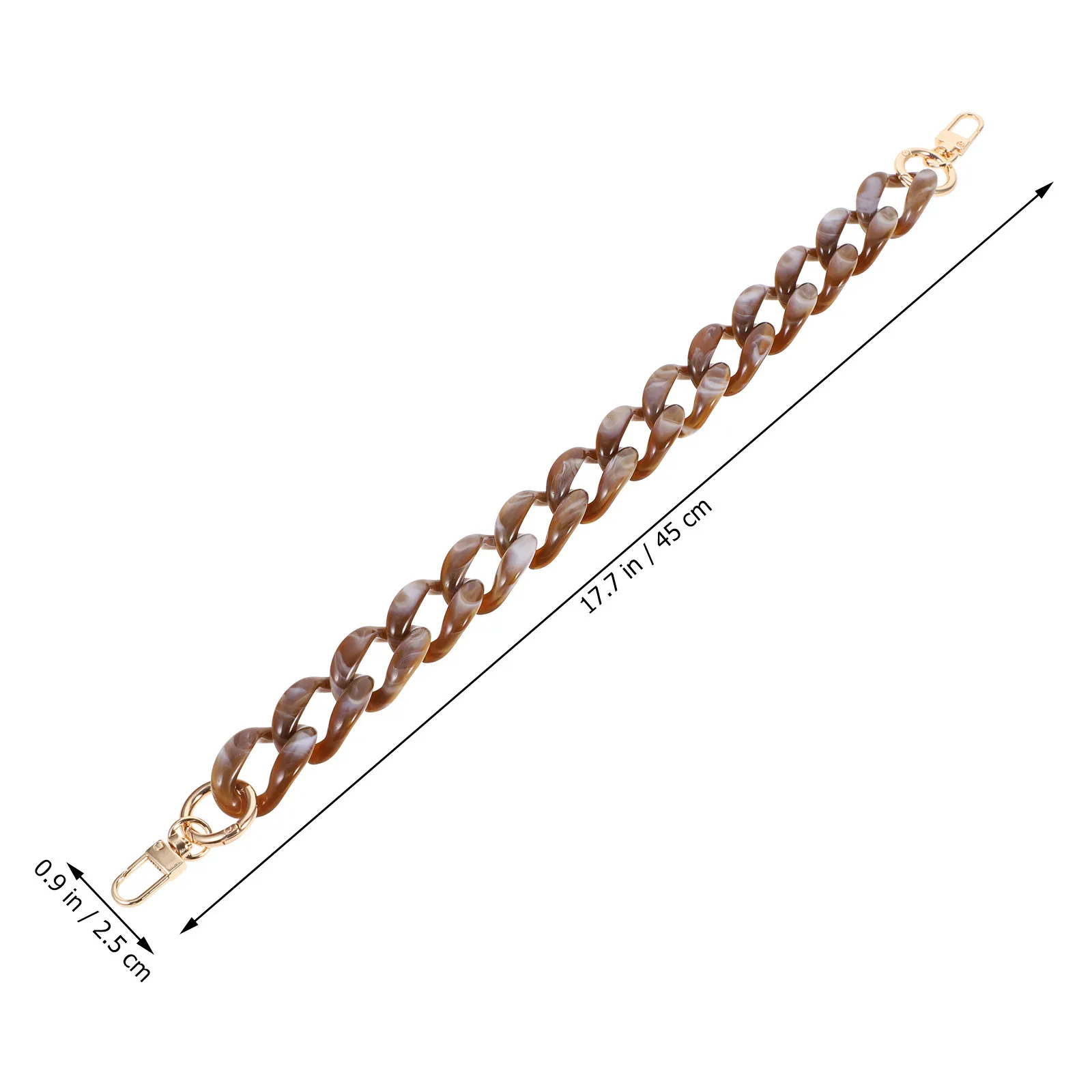 High Quality Acrylic Fishbone Chain for DIY Bag Making Handbag Purse Tote Clutch Replacement Strap Decorative Chain Handle