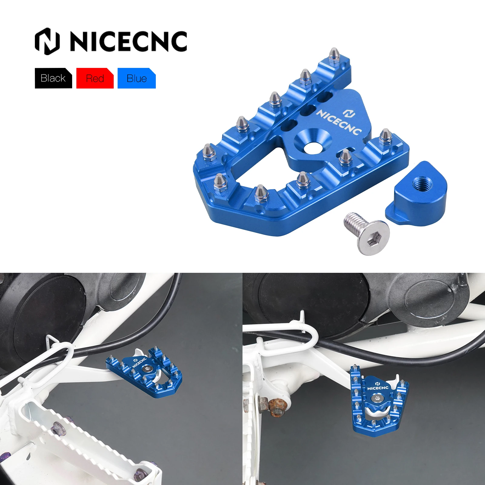 

NICECNC 200 Blaster Rear Brake Pedal Extender Step Aluminum ATV Accessories For Yamaha Blaster 200 YFS200 1988-2006 Anti-slip