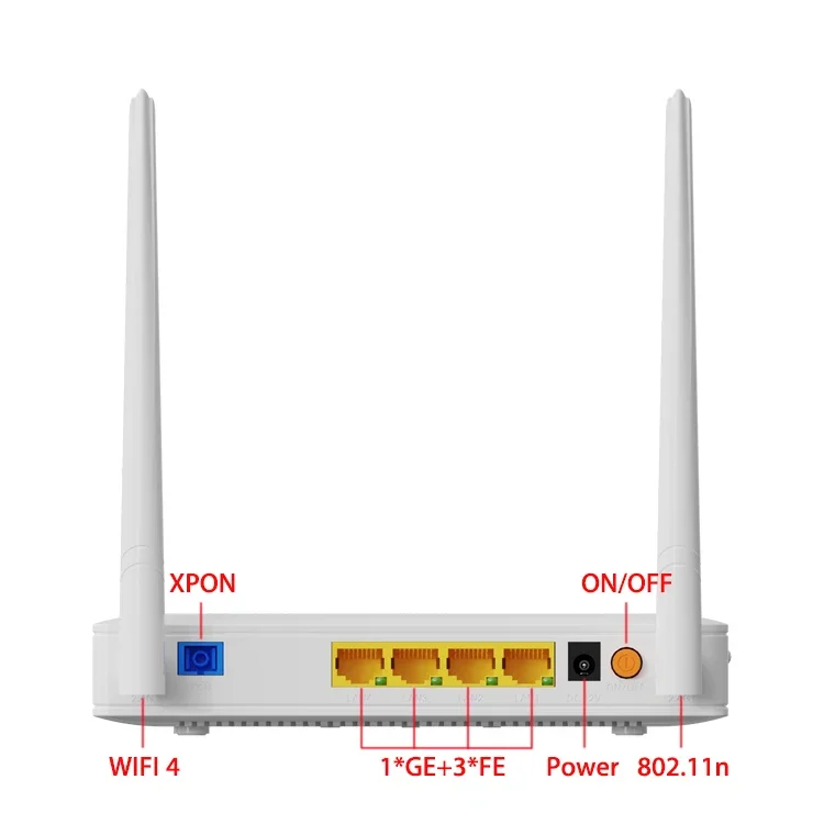 ZISA OP154W Xpon Gpon Modem 1GE+3FE+TEL+USB 2.4g 5dbi WiFi Fiber Optic Network ONT ONU Router Similar to HG8546M