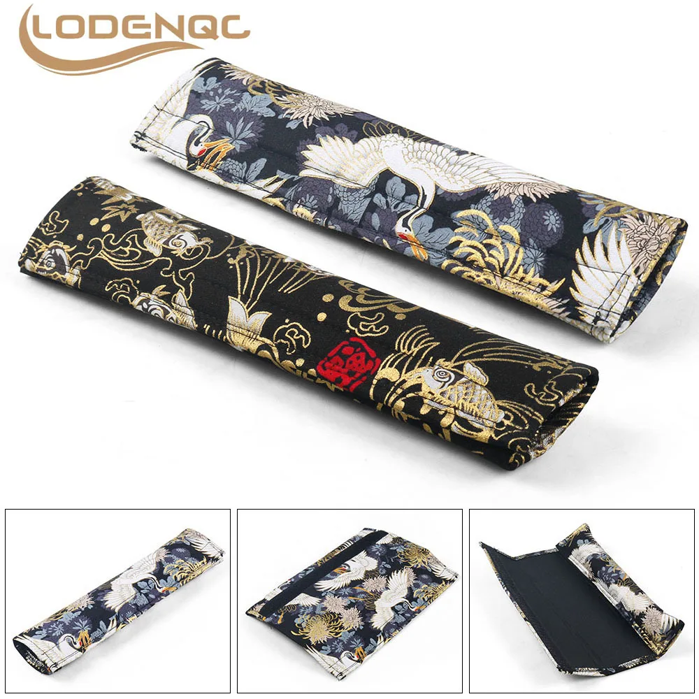 Support de réglage de ceinture de sécurité de voiture de style japonais, housse de rembourrage de ceinture de sécurité, kit de coussin initié par le positionneur, anti-cou