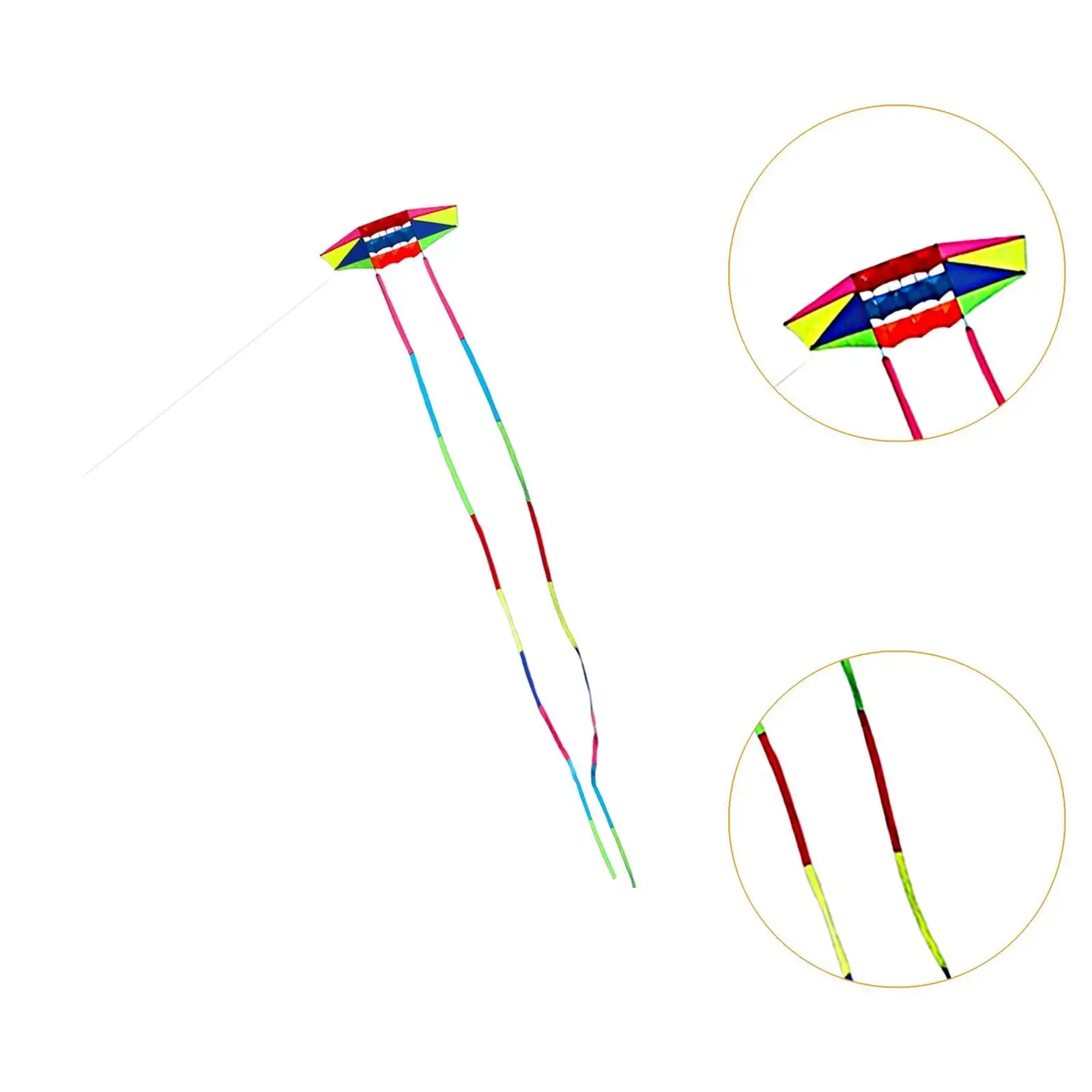ว่าวสีสันสดใส ว่าวขนาดใหญ่ สายเดี่ยว ง่ายต่อการเล่น ของเล่นกีฬากลางแจ้ง สำหรับสนามหญ้าหลังบ้าน เด็กและผู้ใหญ่