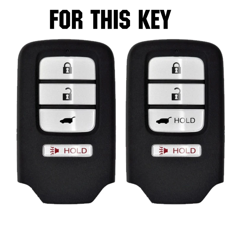 AX For Honda Accord EX EXL Civic Crv Crz Hrv Pilot Ridgeline 2016 2017 2018 4 Button Silicone Car Remote Key Pocket Cover Case