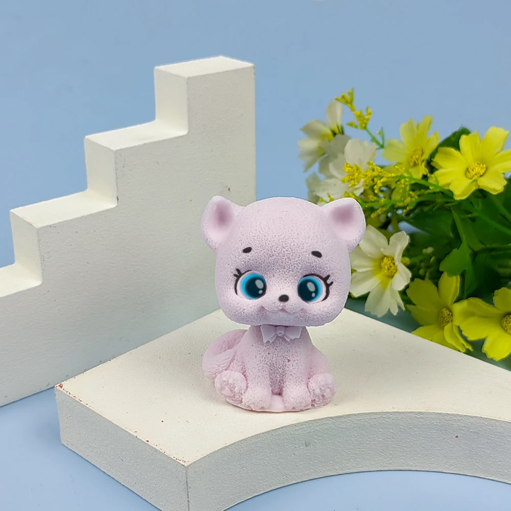 Silicone Animals Molds for Wedding and Birthday, 3D A Cute Pillow, The Sitting Cat Candle Mold, Soap Molds, PRZY, DW0453