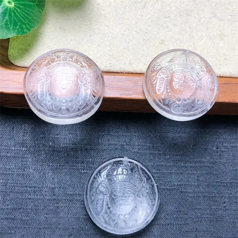 3PCS Natural Clear Quartz Lucky Zajiram Pendant Reiki Mineral Jewelry Healing Stone For Men Women Decoration Jewelry