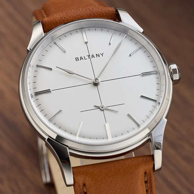 Baltany 2025 Jam Tangan Mekanis Otomatis Pria Baru ST1701 S4092 Dial Crosshair Detik Kecil Retro Gaun Kedap Air Reloj Hombre