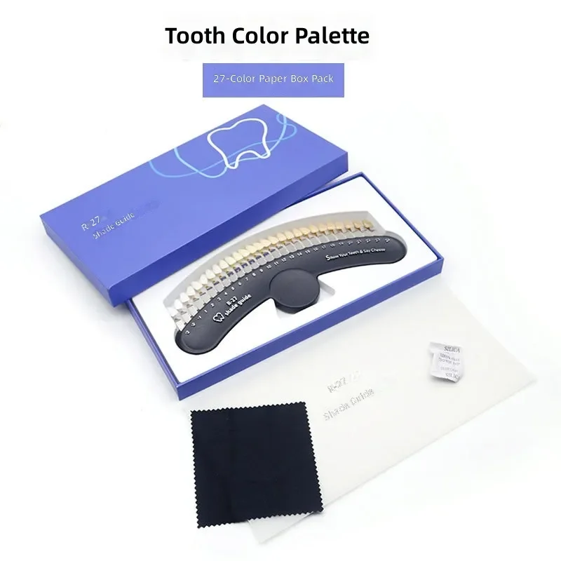 Modern Medical Tooth Kobe Swatch 27 Colors Cold Light Whitening Colorimetric Card for Veneer Shade Matching and