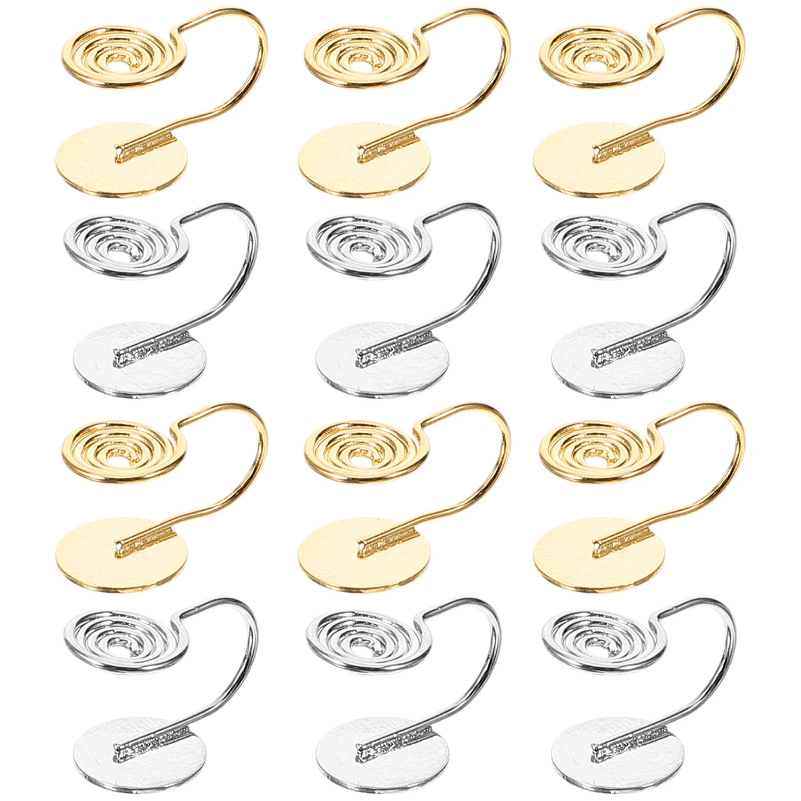 12 Pcs Ear Clip Adapter Spiral Cuff Pressure on Earring Decorative Clip-on Clips Accessories