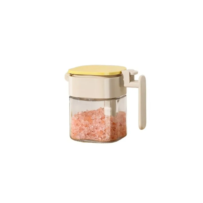 

Durable Sealed Glass Seasoning Jar Leak-proof Moisture-Proof Seasoning Jar Bottle Dustproof with Spoon Spice Container for Home