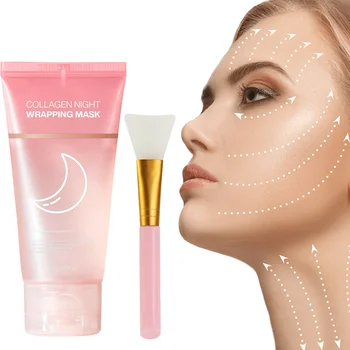 Hydrating Face Mask Reduces Sagging Collagen Overnight Firming Mask for Elasticity…