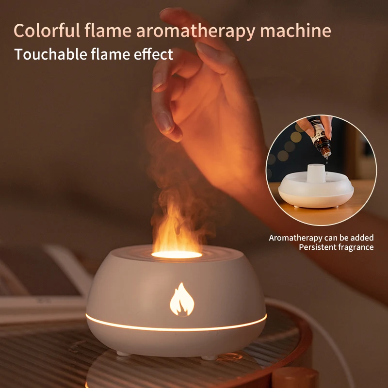 المحمولة USB رائحة الناشر المرطب ، البخاخ الكهربائية ، الأجهزة المنزلية ، LED مصباح الضروري النفط ، لهب ، جديد ، 130 مللي