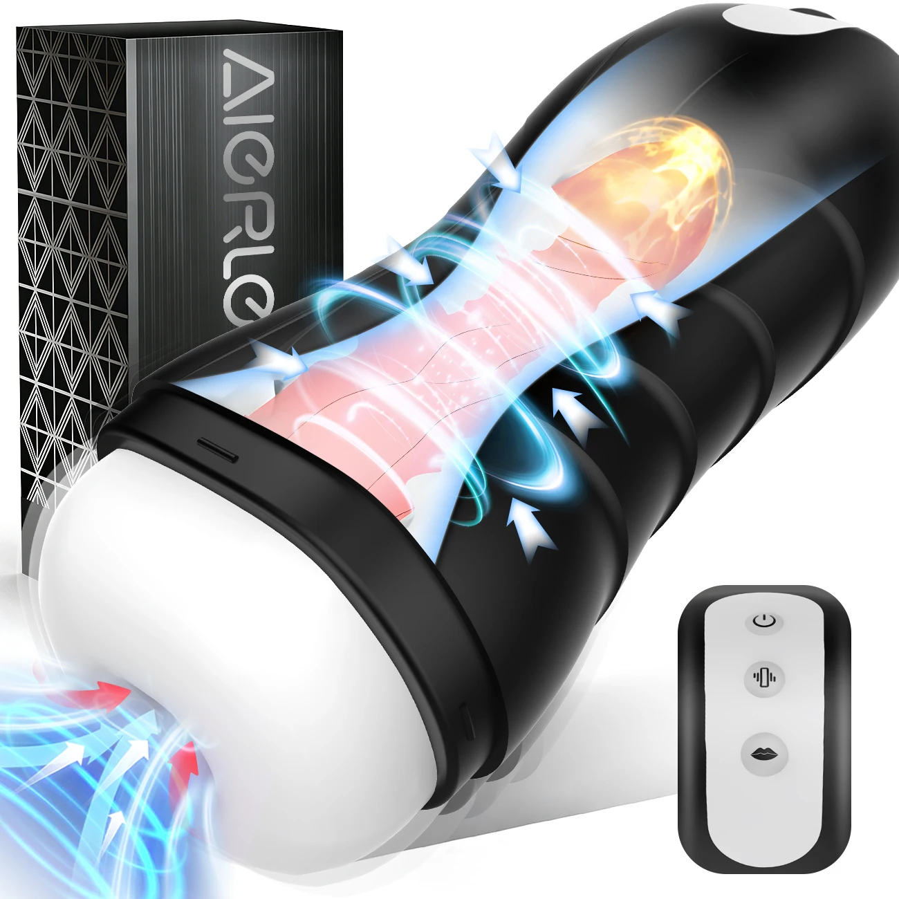 AIERLE Automatic Male Masturbator Vibration Blowjob Machine Masturbation Cup With 5 Sucking 10 Vibrating Modes Sex Toys for Men