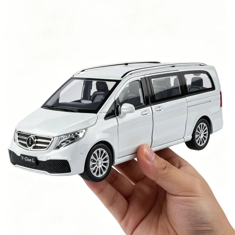 

1:24 V260L V-Class L MPV Alloy Miniature Car Model Diecast Metal Scale Model Car Sound＆Light Toy Car Vehicles Gifts