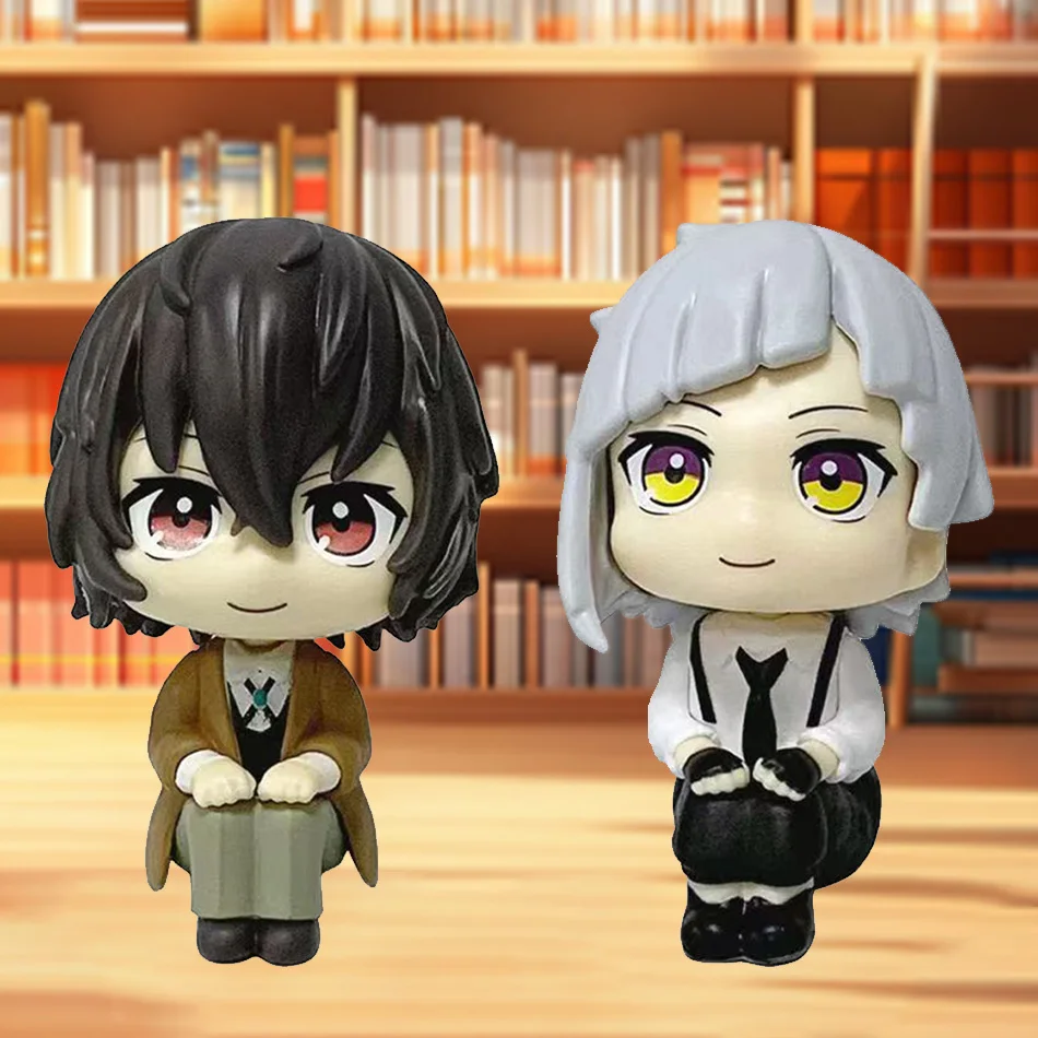 

MegaHouse Bungou Stray Dogs Dazai Osamu & Atsushi Dual Pack Action Figures PVC Model Toys Collectible Kwaii Q Doll