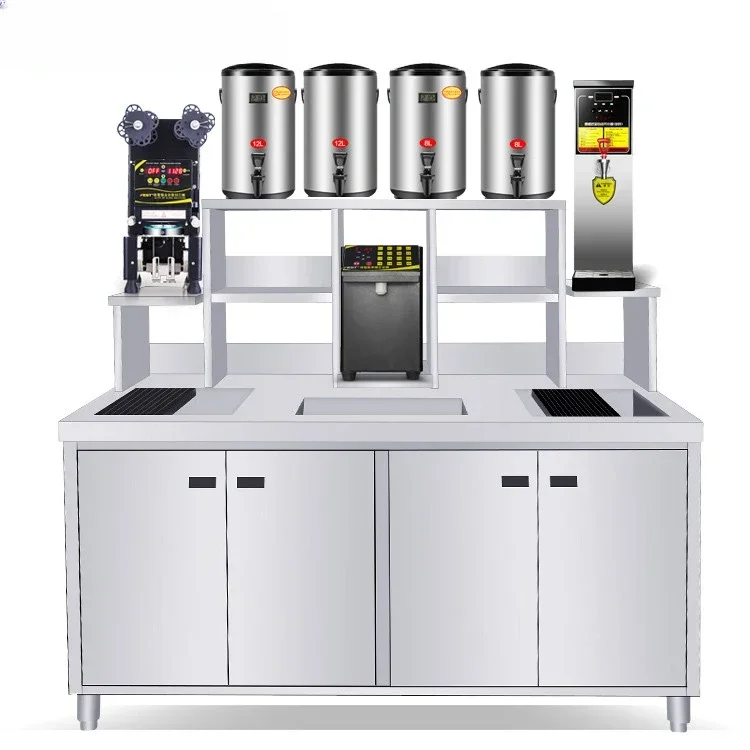 Workbench straw sealing machine, milkshake snacks, other commercial furniture