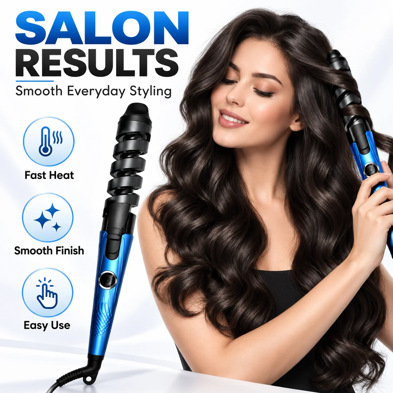 3 In 1 Titanium Alloy Hair Styling Set Curling Iron Flat Iron Dual Purpose Straightener With Spiral Curling Wand Detachable Comb Fast Heating Professional Tool Kit For Versatile Hairstyles Home Travel Salon Use