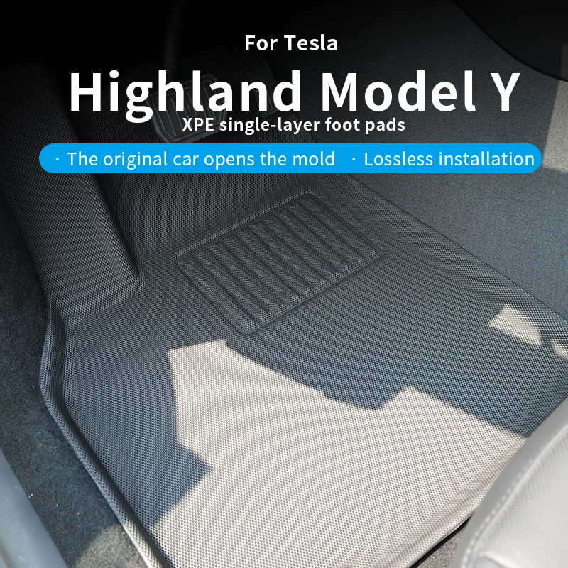 For Tesla 2025 Model Y Highland XPE Floor Mats Black Pad Foot Pad Tesla Liner Fully Surrounded Floor Mats left-hand drive
