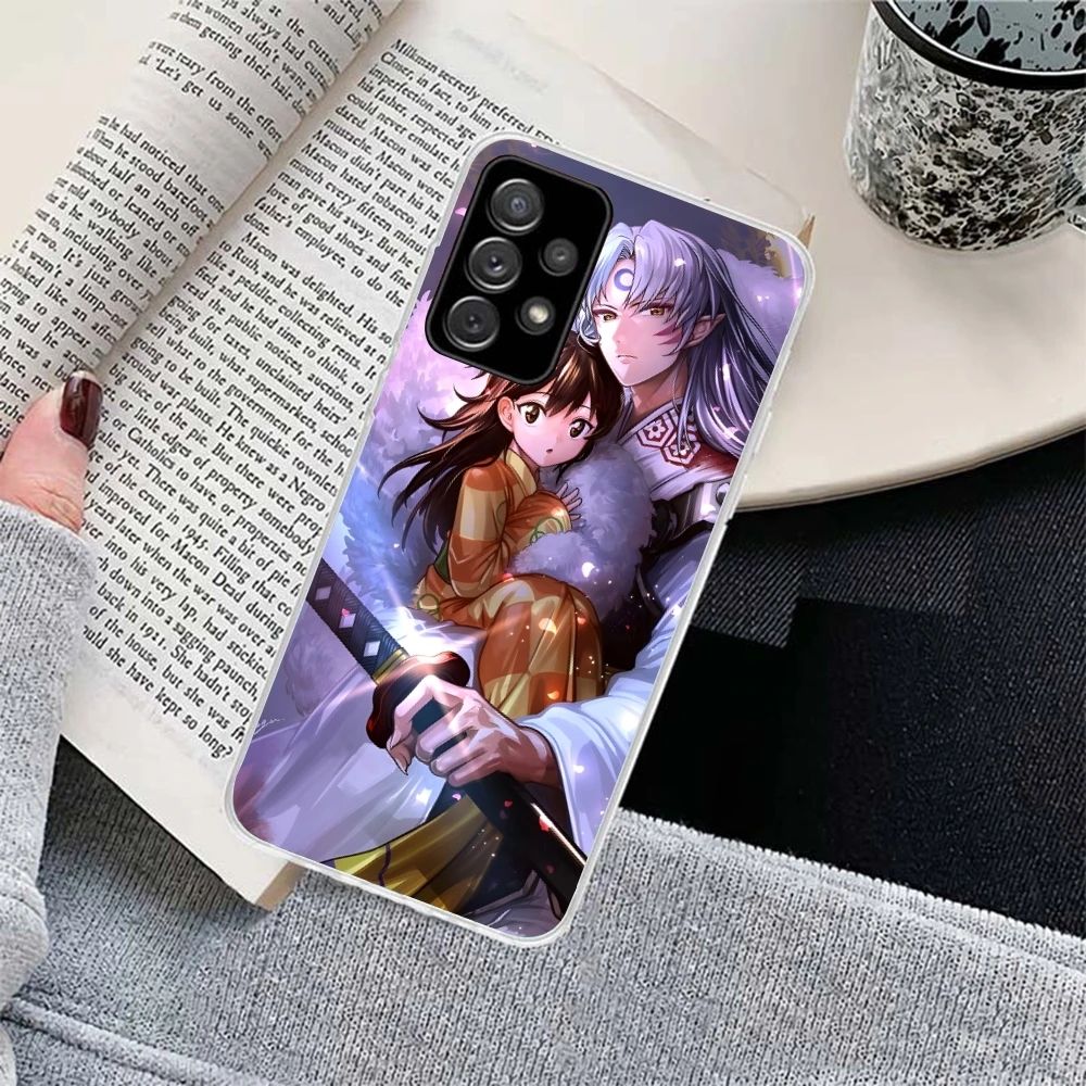 Sesshoumaru Anime Mobile Cell Phone Case for Samsung Galaxy S23 S22 S21 Plus Ultra A12 A32 A53 Clear Phone Cover Shell