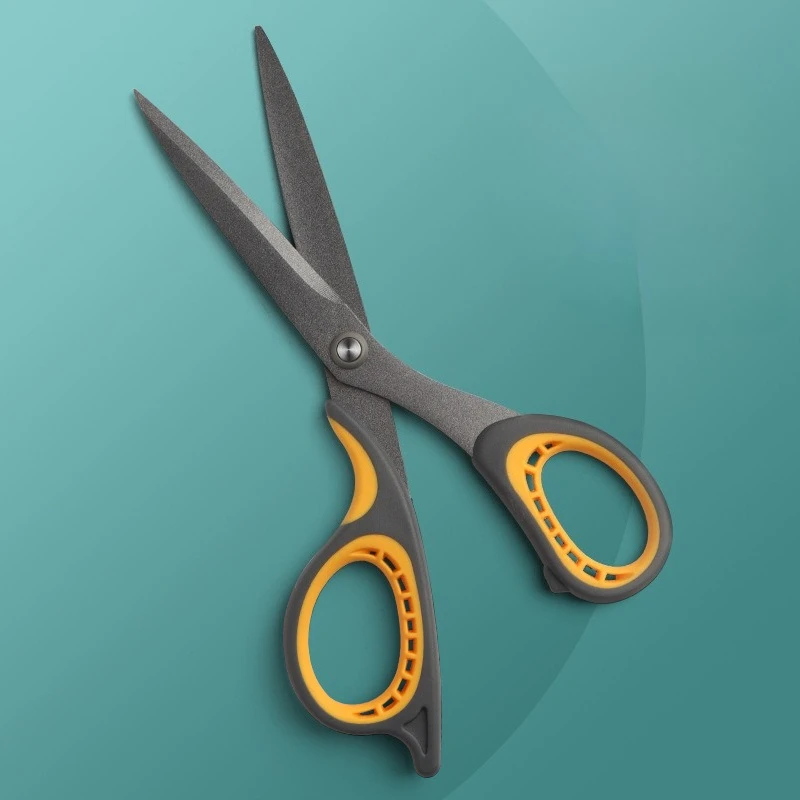 1 قطعة مقص تفلون المغلفة مقصات خالية من الصدأ مثالية لمهام المطبخ مقص قبضة مريحة #3