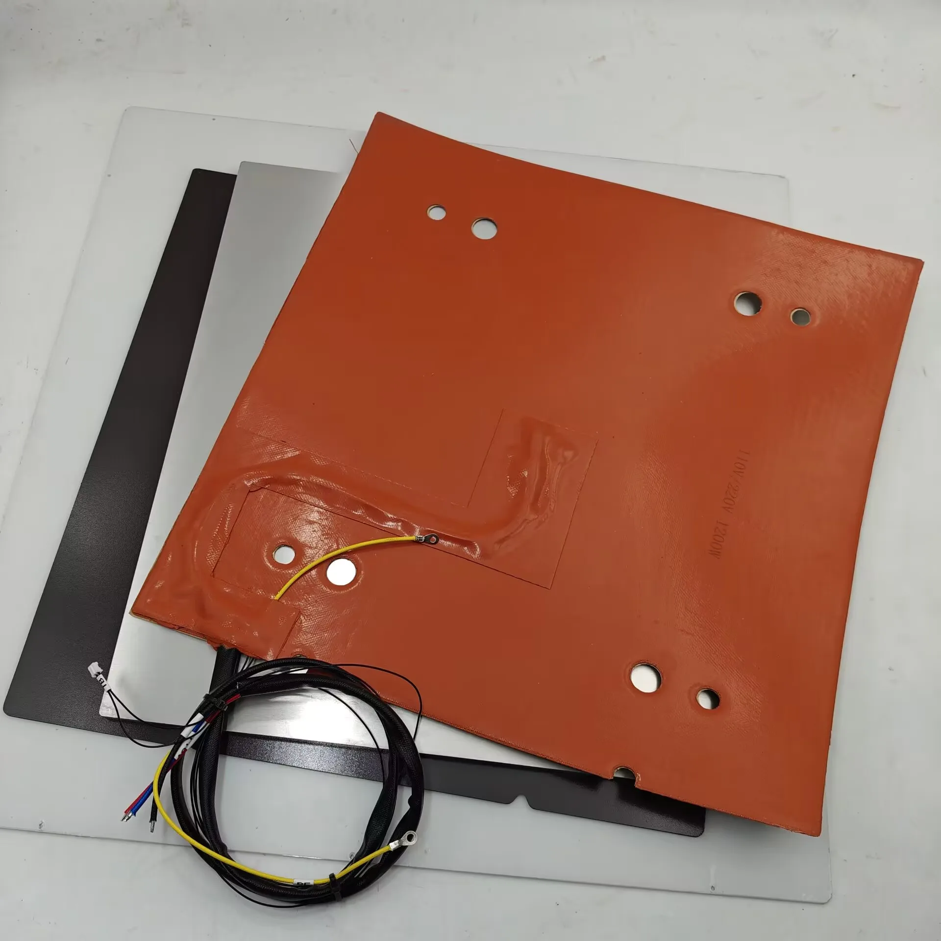 Creality Ender 5 MAX impresora 3D placa de aluminio cama de impresión calentada kit de actualización PEI para Ender5 MAX placa de cama caliente calentador de silicona