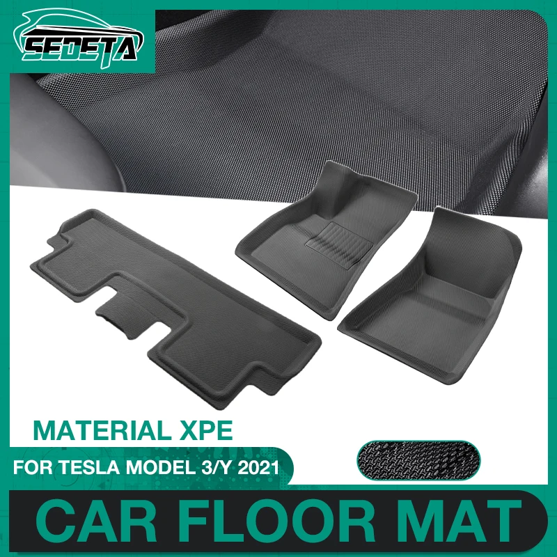 

Full Surround Car Mats Thermoplastic Rubber Waterproof And Anti-fouling Environmental Protection Suitable For Tesla Model 3/Y