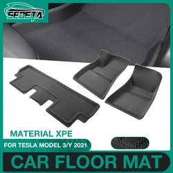 Full Surround Car Mats Thermoplastic Rubber Waterproof And Anti-fouling Environmental Protection Suitable For Tesla Model 3/Y