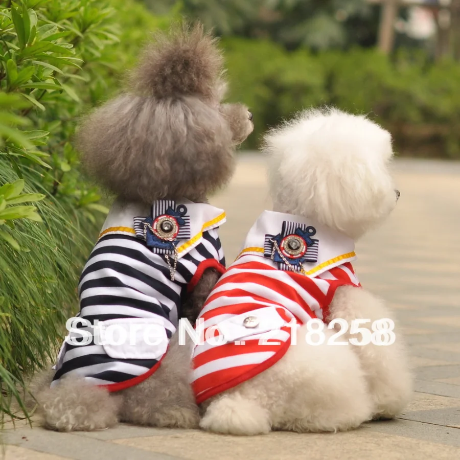 Puppy Summer Vest Striped T-shirt Comfortable Breathable Pet Clothes Dog Sweatshirt Shirt For Chihuahua Bulldog