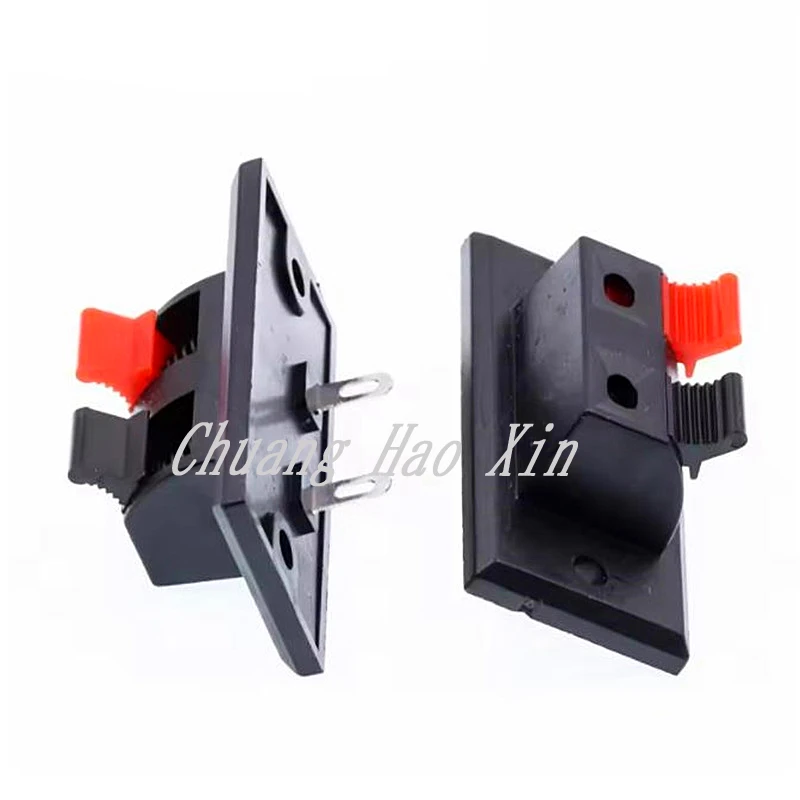 2PCS 2 4 Way Spring Push Release Connector Speaker Terminal Strip Block
