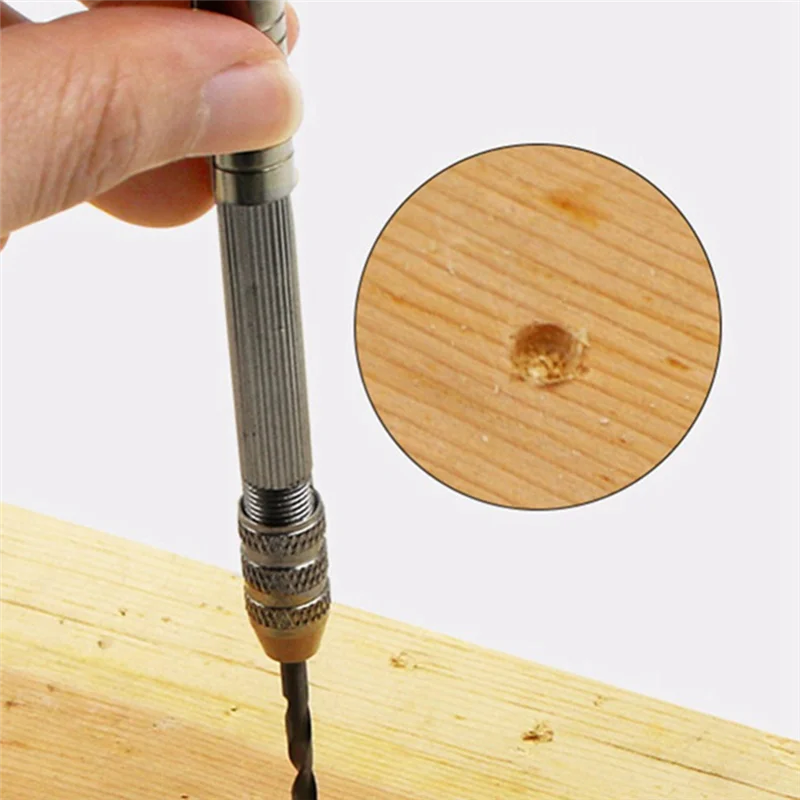 

AEE6-11Pcs Hand Twist Drill Set 0.5-2.0Mm Woodworking Hand Punch Tool Hardware Clock Maintenance Kit