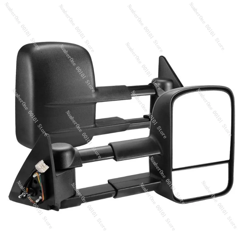 Foldable Rearview Mirror,Special Black Edition for Trailers,Durable Anti-shake Wide-angle Mirror,Easy Installation for Trucks