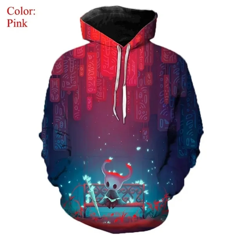 Hot Games Hollow Knight Graphic Hoodies For Men Women 3D Print Pullover Sweatshirts Tops Hip Hop Plus Size Hoodie Streetwear