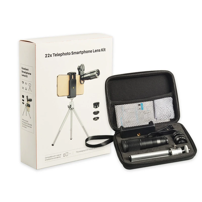 

Metal 22x telephoto fisheye wide-angle macro starlight polarization universal external mobile phone lens