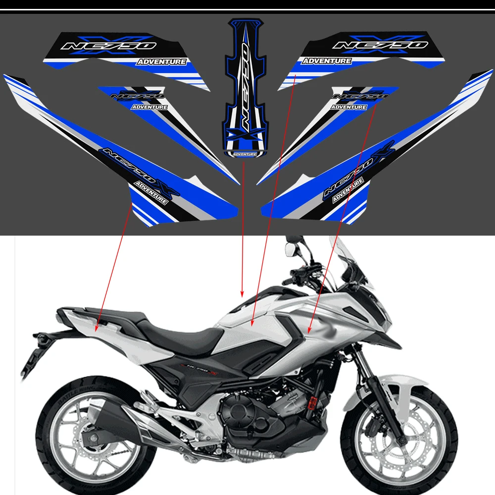 

For Honda NC750X NC 750X fuel tank handle mudguard body tail decoration protection sticker motorcycle custom sticker 2019 2020