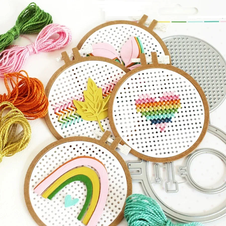 EMBROIDERY HOOP  Metal Cutting Dies Essentials diy Scrapbooking Photo Album Decorative Embossing PaperCard Crafts Die