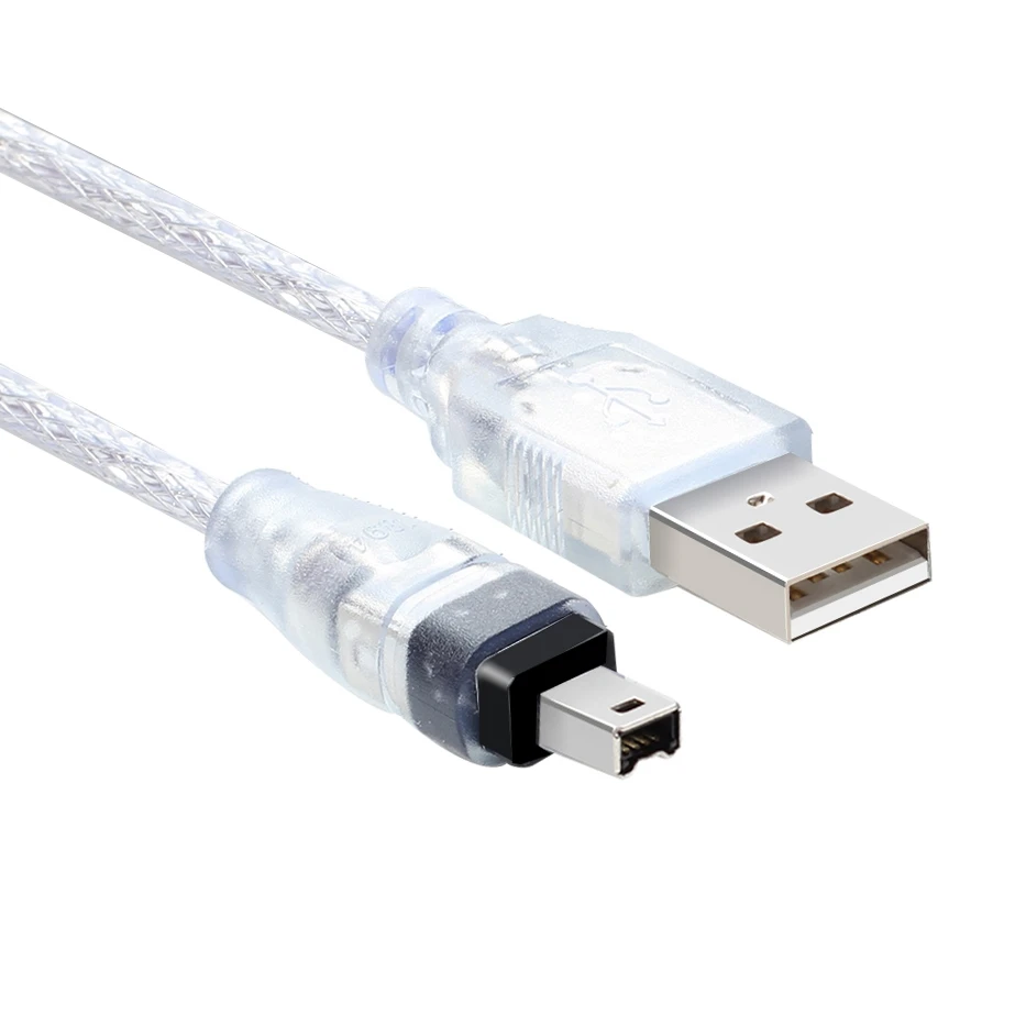 Kabel przejściowy USB męski na Firewire IEEE 1394 4-pinowy męski kabel przejściowy iLink firewire 1394 do kamery SONY DCR-TRV75E DV 120 cm 4 stopy