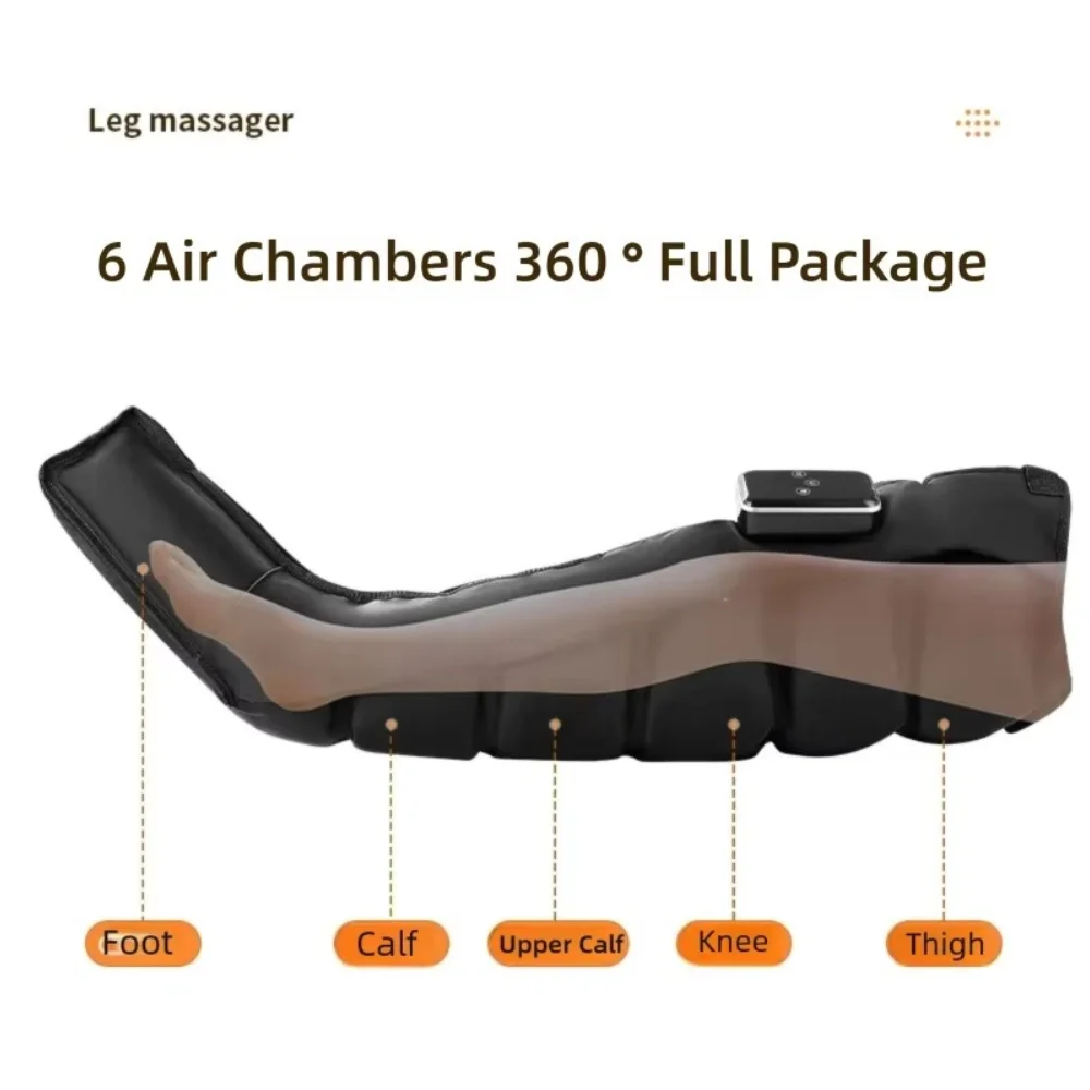 Cordless Air Compression Leg Massager Full Wrap Leg Boots Muscle Fatigue Relief with Dynamic Pressure for Enhanced Circulation