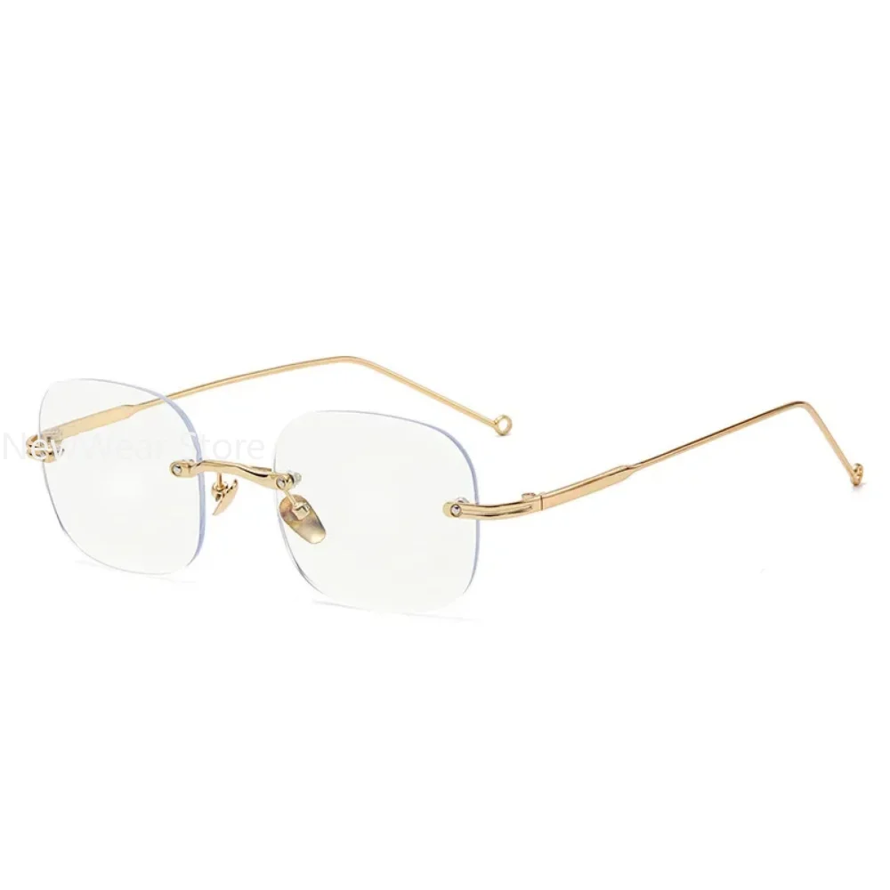 Unisex Fashion  Anti Blue Light Glasses Clear Glasses Computer Glasses  Rimless Eyeglasses Plain Eyewear Face Decor