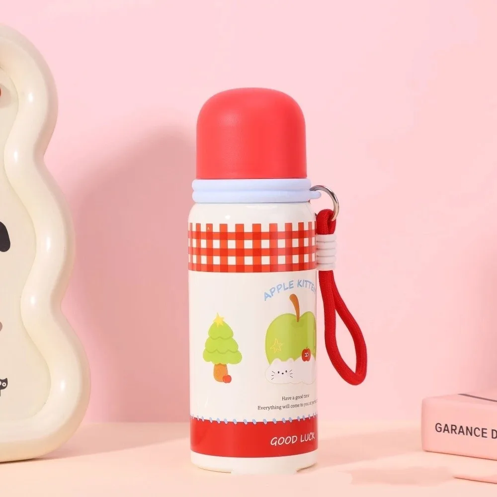 

600ML Cute Cartoon Thermal Cup Portable Stainless Steel Insulated Thermal Cup Large Capacity Fall Prevention