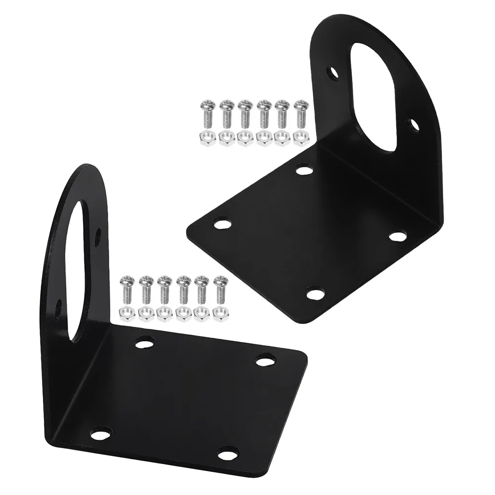 

Комплект из 2 кронштейнов для крепления двигателей постоянного тока, основание для монтажа, для DIY-проектов, держатель для малых моторов, для роботов на радиоуправлении, черный, с винтами