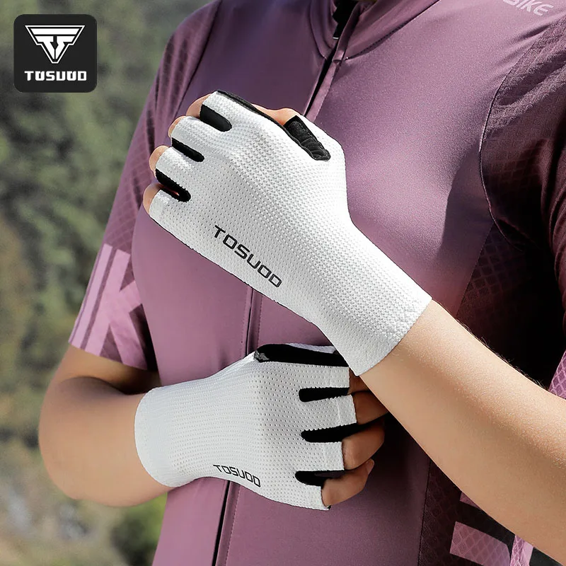 TOSUOD Cycling gloves men's and women's road bike summer half-finger gloves sun protection breathable cycling gloves