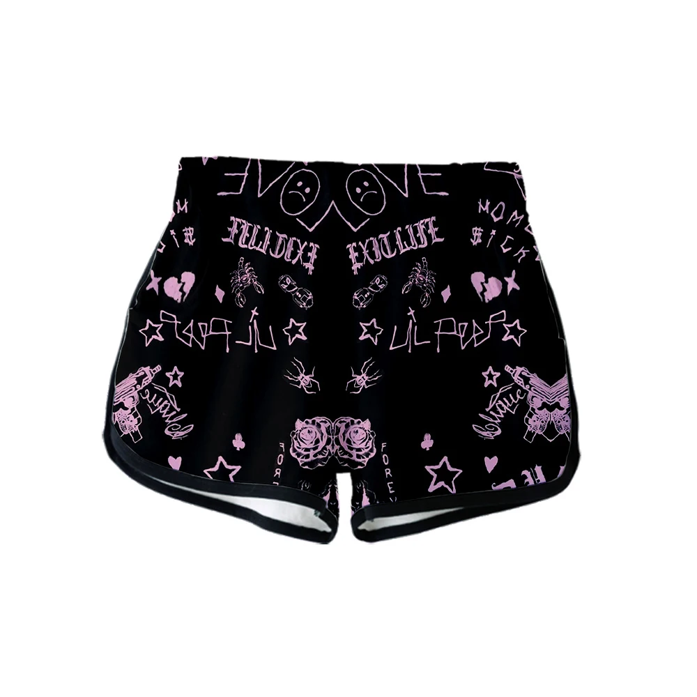 Gothic Shorts Harajuku Tight Shorts Biker Shorts Cute Fashion Kpop Women Sexy Casual Hip Hop Singer Lil Peep Summer Cotton Loose