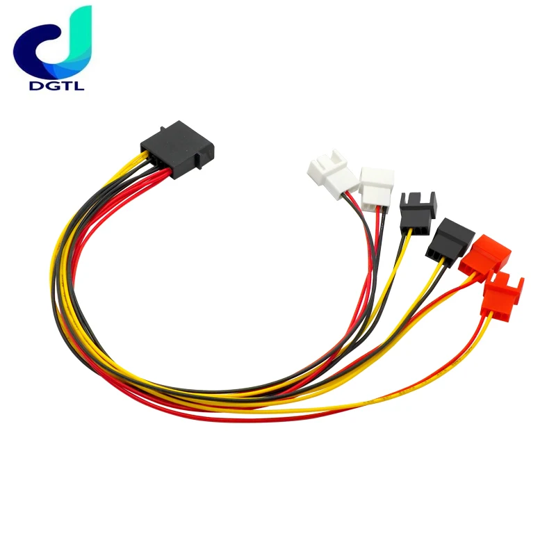 4Pin Molex to 3Pin Fan Power Cable Adapter Connector 12V 7V 5V Cooling Fan Cable