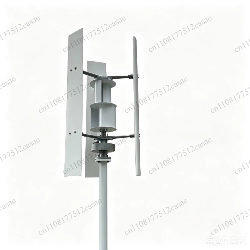 Low Noise High Power Vertical Wind Turbine Generator, 5KW 3 Phase Alternator 24V 48V Off Grid Windmill for Home Use