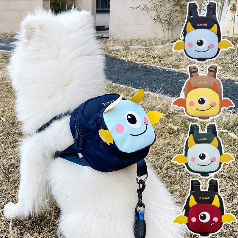 

14x6x16cm Pet Portable Backpack Cute Little Dog Backpack Snack Large Capacity Pet Backpack Cat Bag Accessories for Small Dogs
