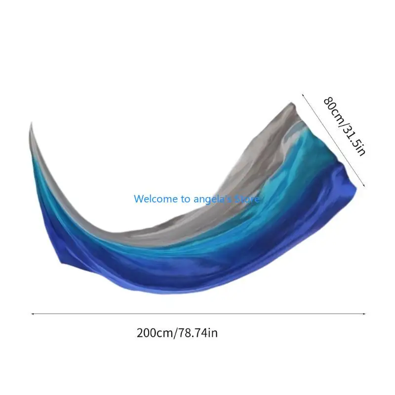 وشاح حريري للعب X4YC مع كرة Poi، شريط علم حريري Poi كرات تم رميها للرقص الشرقي للنساء والفتيات #6