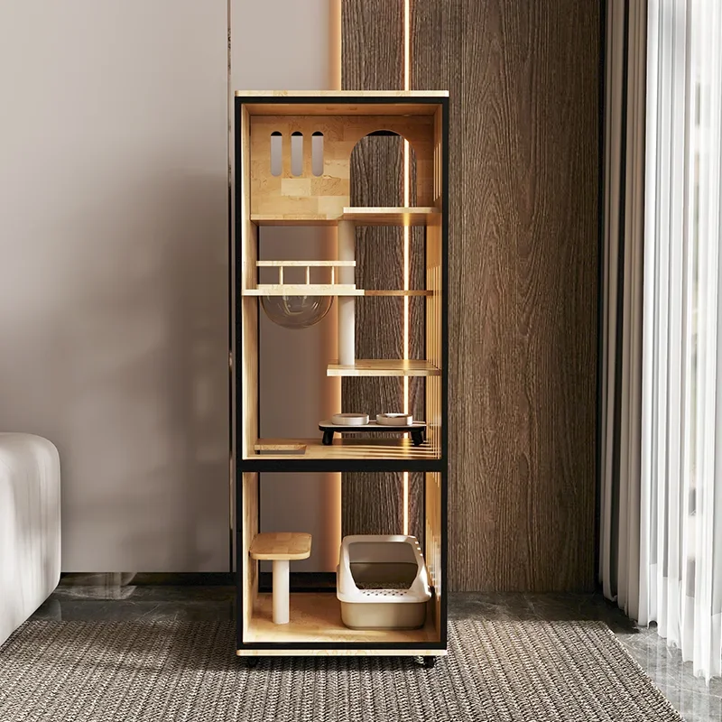 

Cat cage cat villa with toilet integrated household cat room indoor luxury