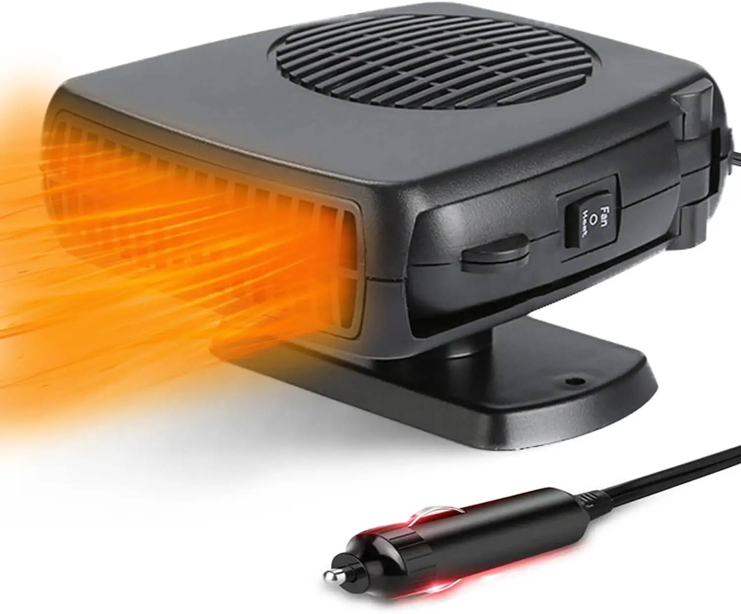 

Портативный автомобильный обогреватель 12 В, 200 Вт с 360° ° Регулируемый размораживатель, вентилятор отопления и охлаждения 2-в-1 для автомобиля, автофургона, внедорожников