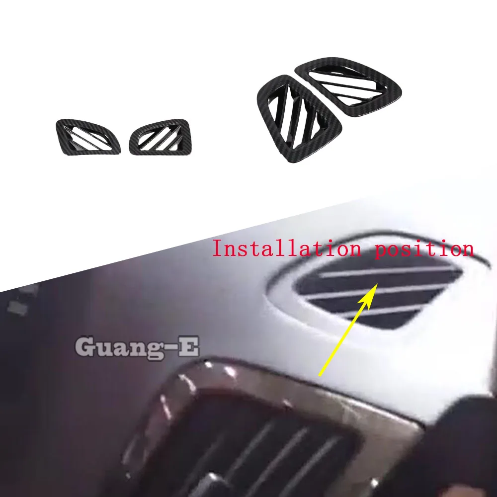 

Для Hyundai Starex H-1 H1 2018 2019 2020 2021 2022 автомобильный чехол детектор отделка из углеродного волокна передняя розетка кондиционера 2 шт.